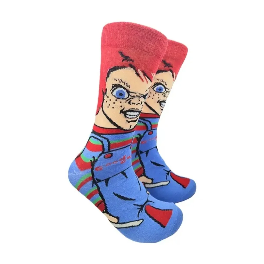 5 Pair Cartoon Character Anime Socks, Unisex Adult